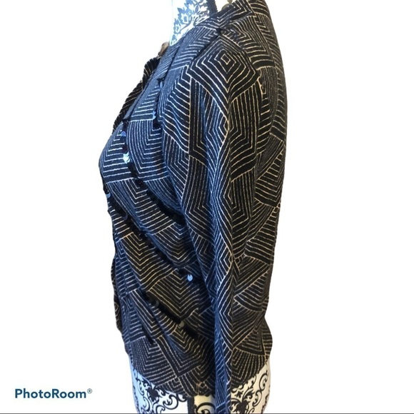 Loft black sequin cardigan - Picture 4 of 8